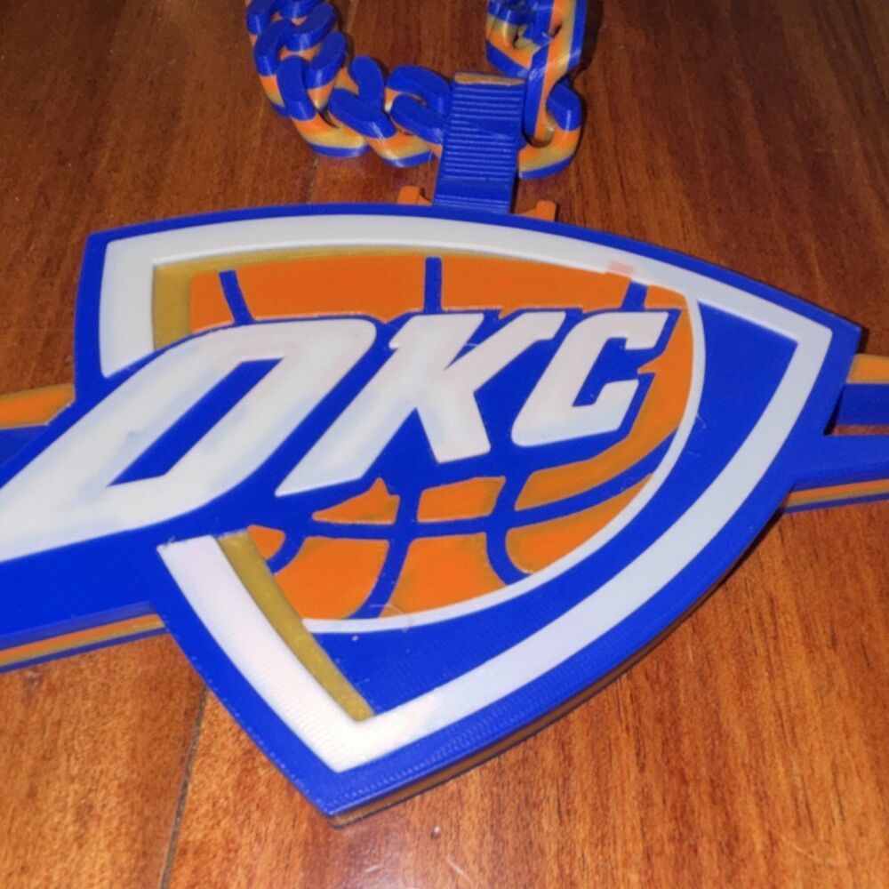 Oklahoma City Thunder NBA Basketball Logo Fan Necklace Hype Chain - NEW